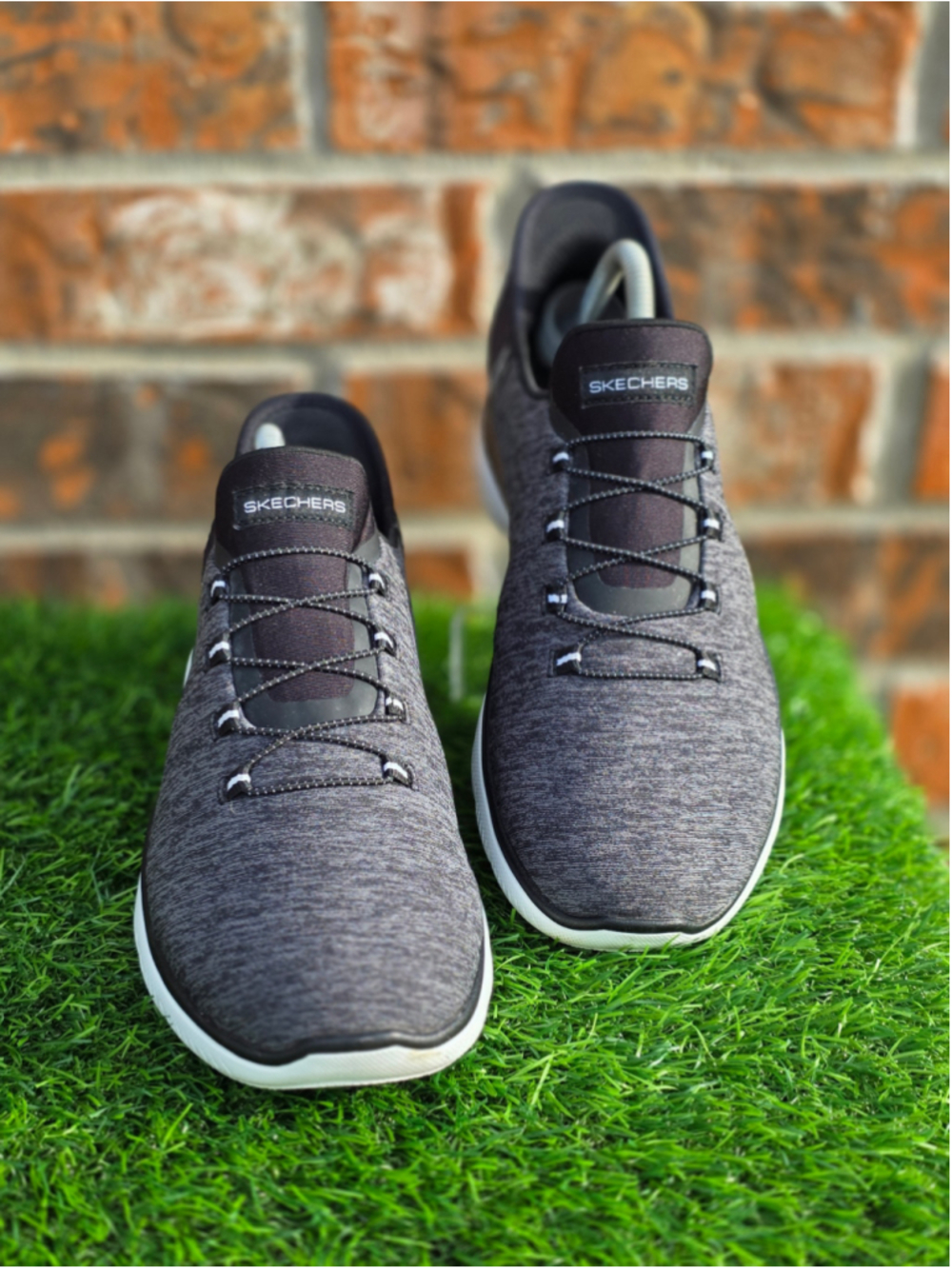 Skechers Slip-Ins Sneakers Grey Black Women's Size 9.5